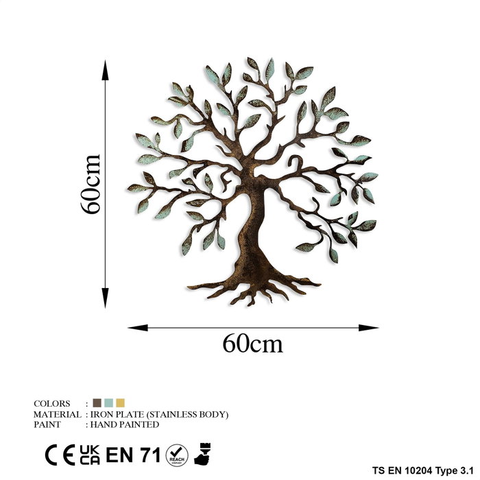 Wallity Tree - 1 Escultura de pared de metal Multicolor Wallity Tree - 1 Escultura de pared de metal Multicolor